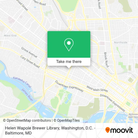 Helen Wapole Brewer Library map
