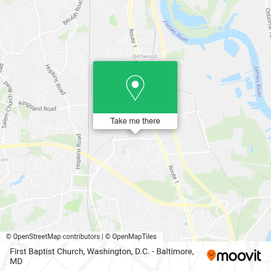 First Baptist Church map