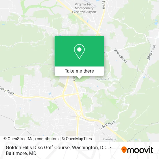 Golden Hills Disc Golf Course map