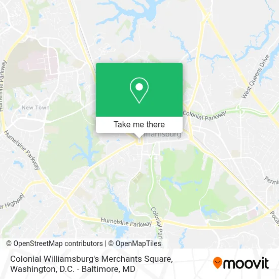Colonial Williamsburg's Merchants Square map