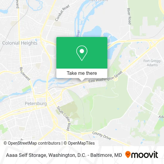 Aaaa Self Storage map