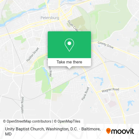 Unity Baptist Church map