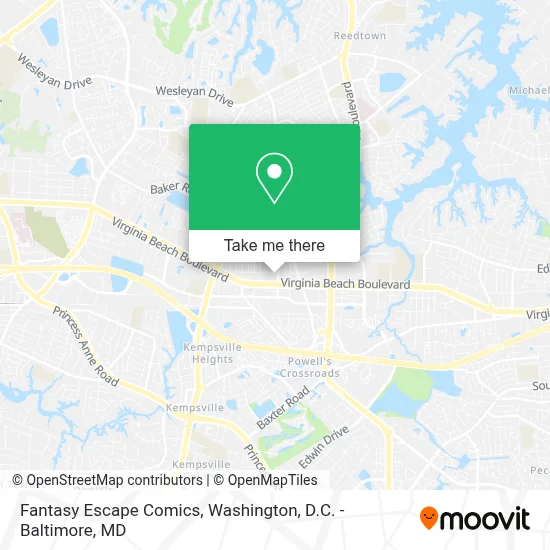 Fantasy Escape Comics map