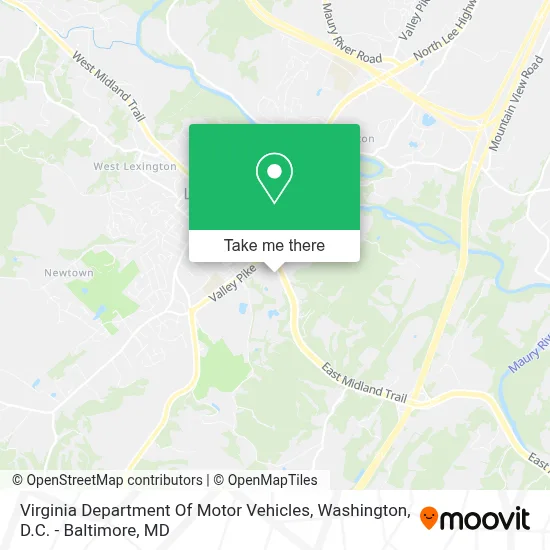 Virginia Department Of Motor Vehicles map