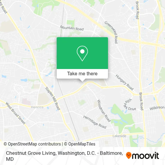 Chestnut Grove Living map