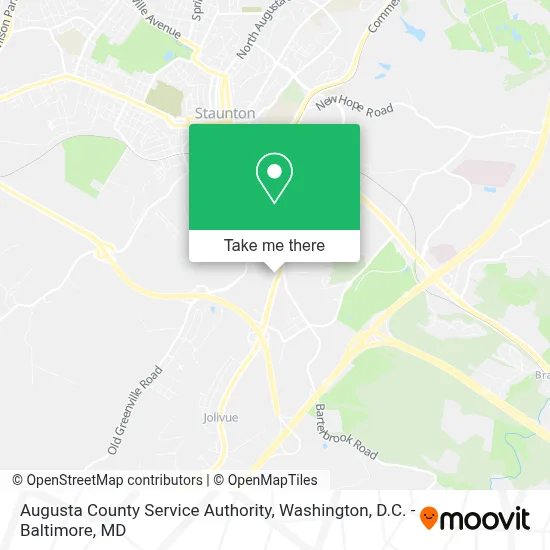 Augusta County Service Authority map