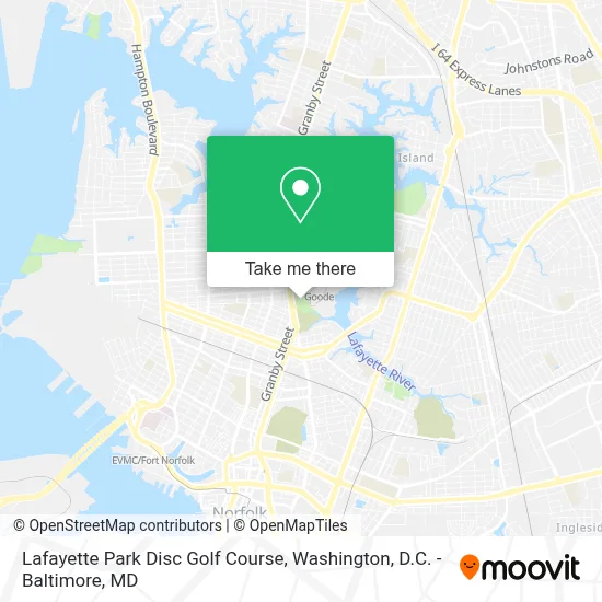 Lafayette Park Disc Golf Course map