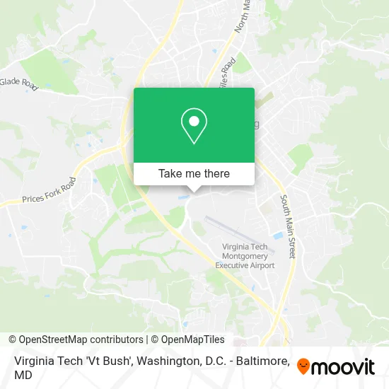 Virginia Tech 'Vt Bush' map