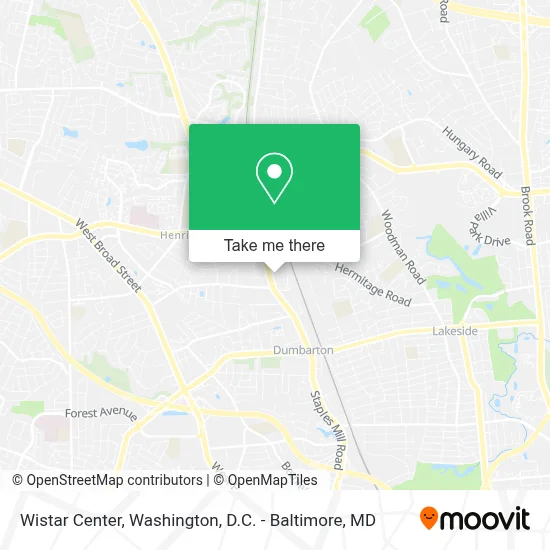 Wistar Center map