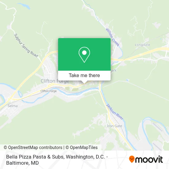 Bella Pizza Pasta & Subs map