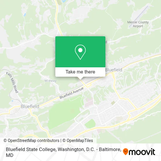 Bluefield State College map