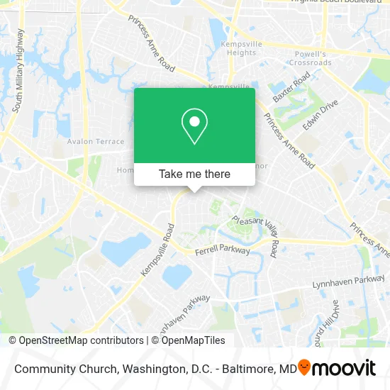 Community Church map
