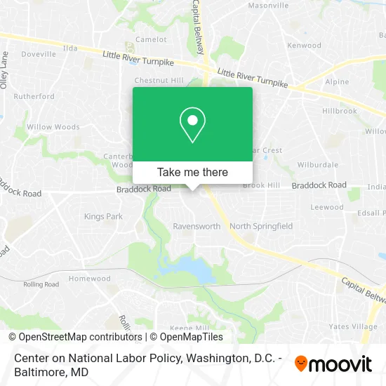 Mapa de Center on National Labor Policy