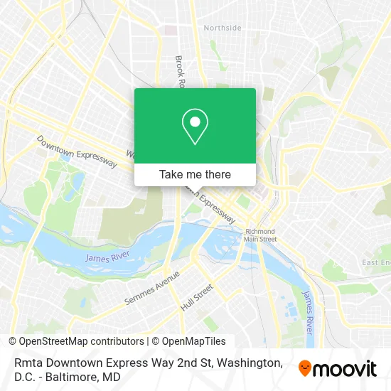 Rmta Downtown Express Way 2nd St map