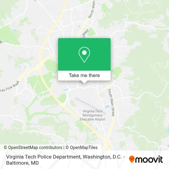 Virginia Tech Police Department map