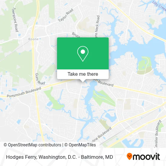 Hodges Ferry map
