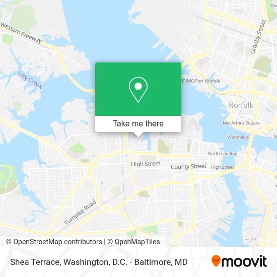 Shea Terrace map