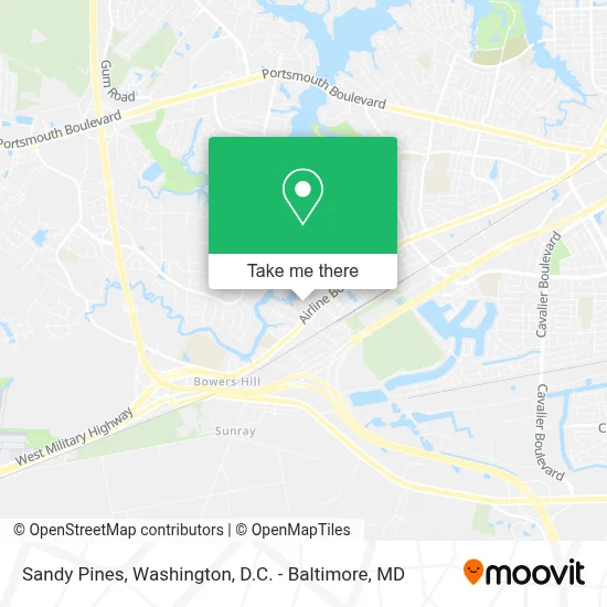 Sandy Pines map