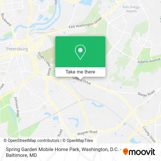 Spring Garden Mobile Home Park map