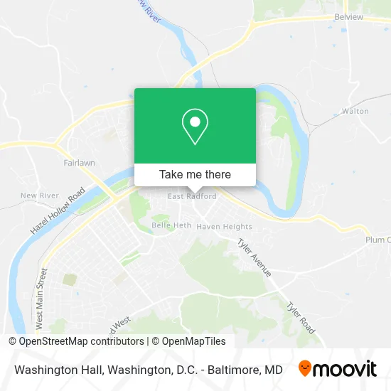 Washington Hall map