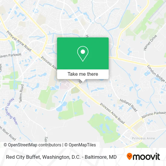 Red City Buffet map