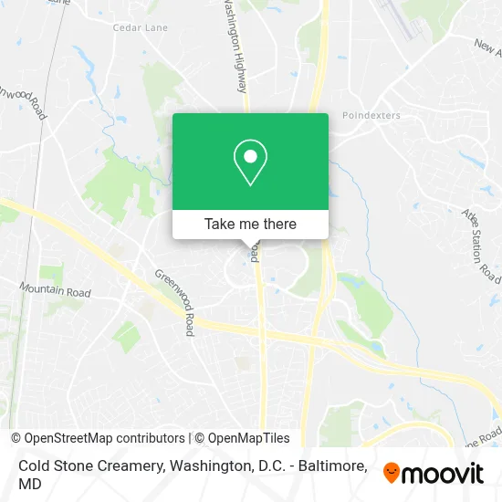 Cold Stone Creamery map