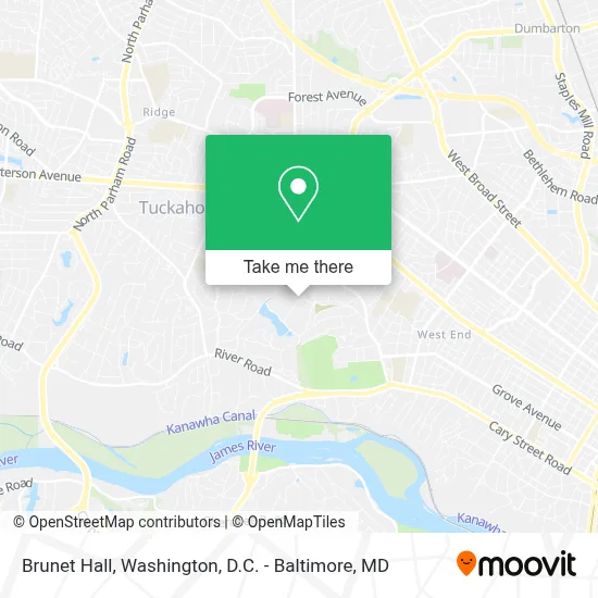 Brunet Hall map