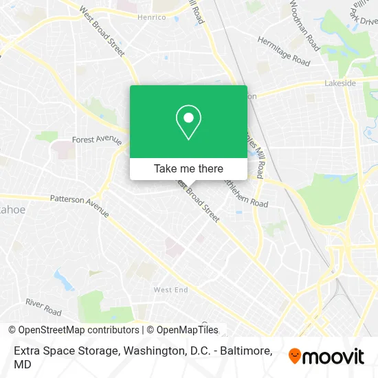 Extra Space Storage map