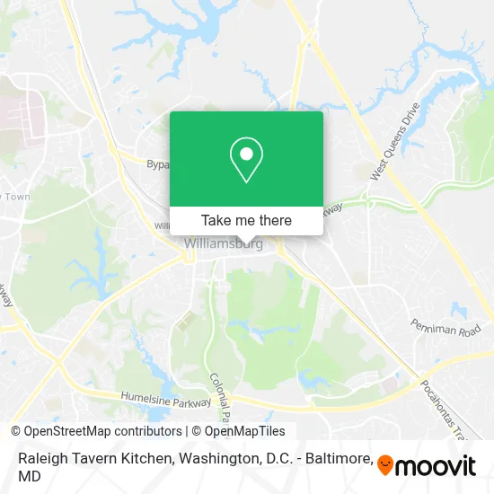 Raleigh Tavern Kitchen map