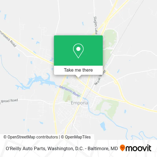 O'Reilly Auto Parts map