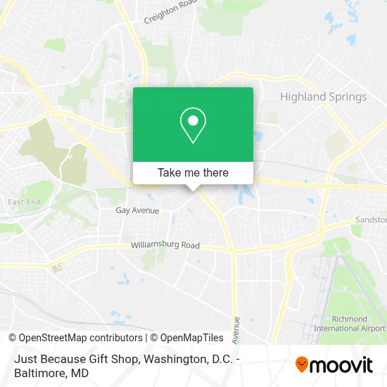 Just Because Gift Shop map
