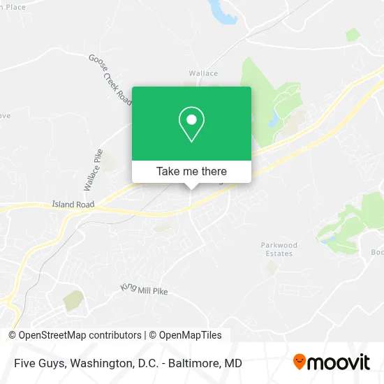 Five Guys map