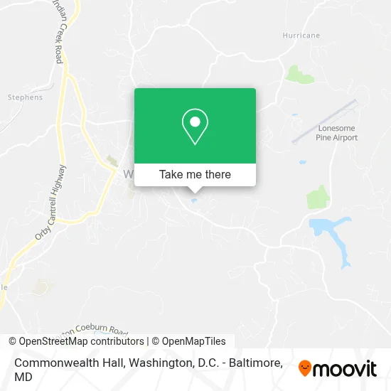 Commonwealth Hall map