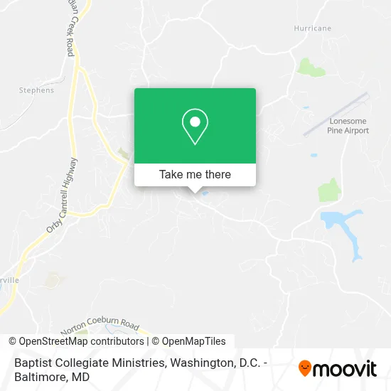 Baptist Collegiate Ministries map