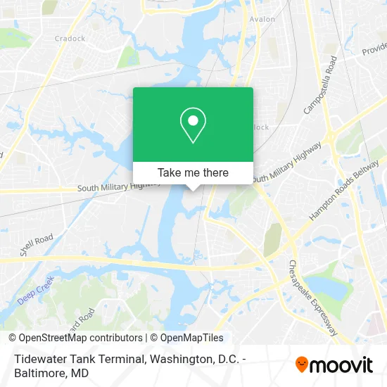 Tidewater Tank Terminal map