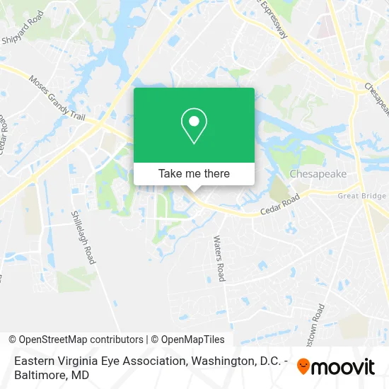 Eastern Virginia Eye Association map