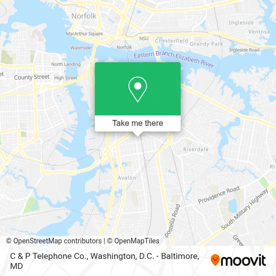 C & P Telephone Co. map