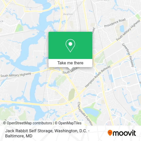Jack Rabbit Self Storage map