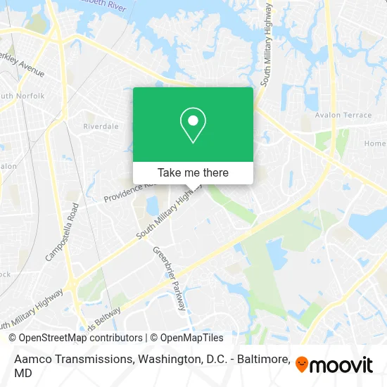 Aamco Transmissions map