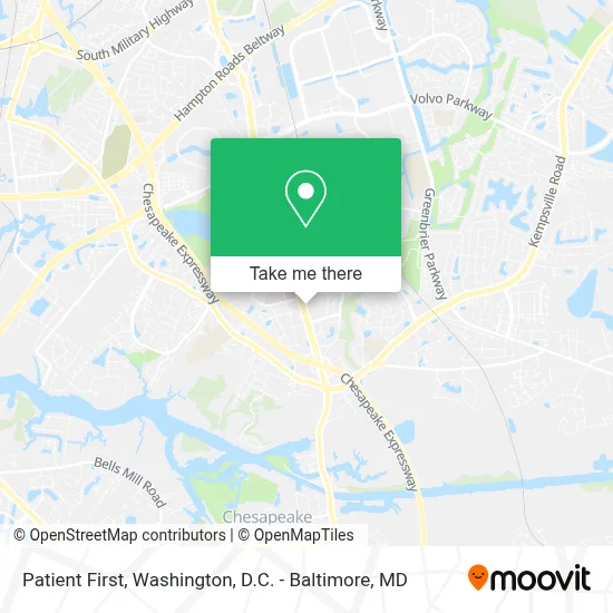 Patient First map