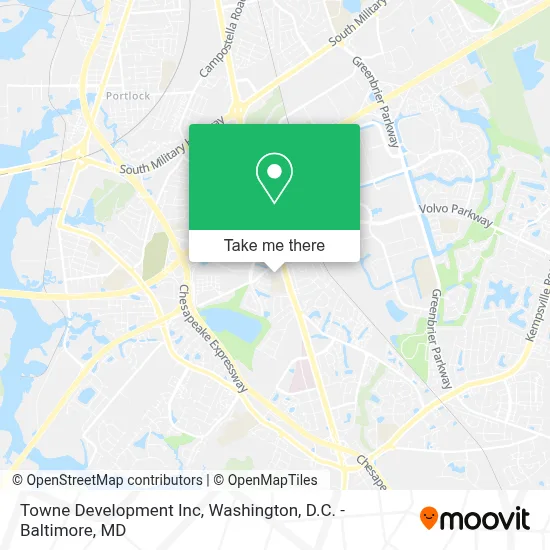 Towne Development Inc map