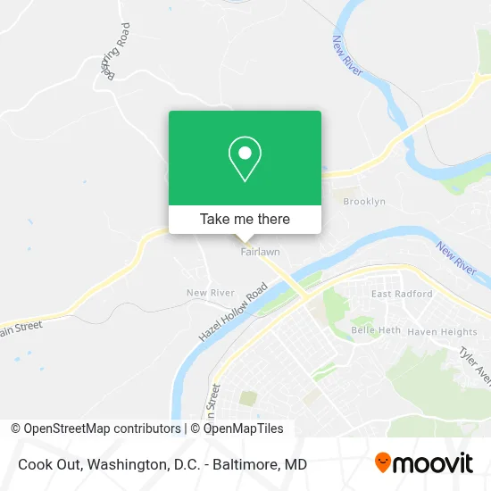 Cook Out map