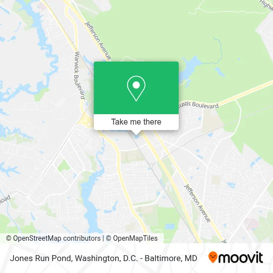 Jones Run Pond map