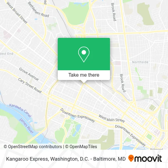 Kangaroo Express map