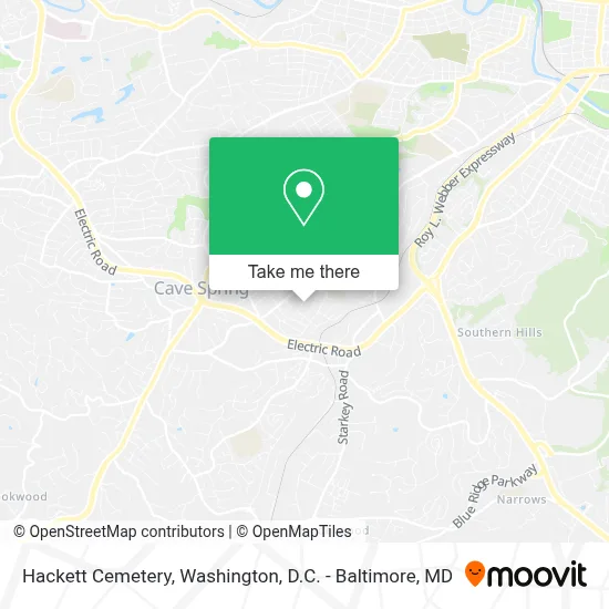 Hackett Cemetery map