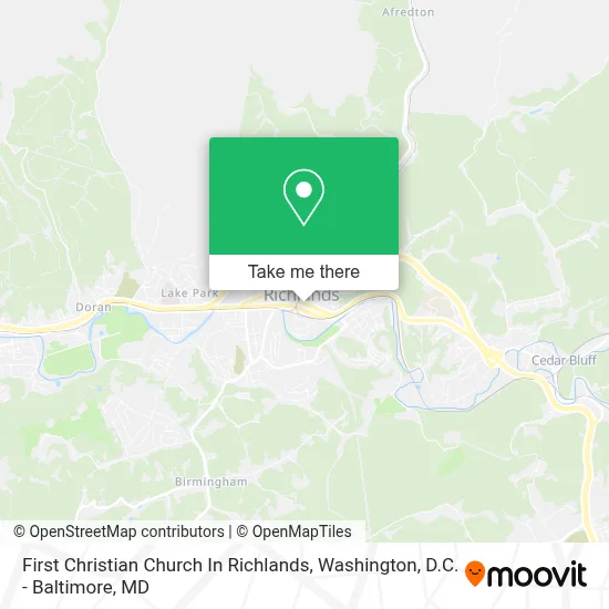 First Christian Church In Richlands map