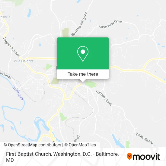 First Baptist Church map