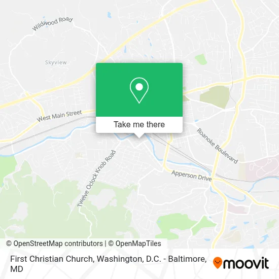 First Christian Church map