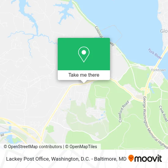 Lackey Post Office map