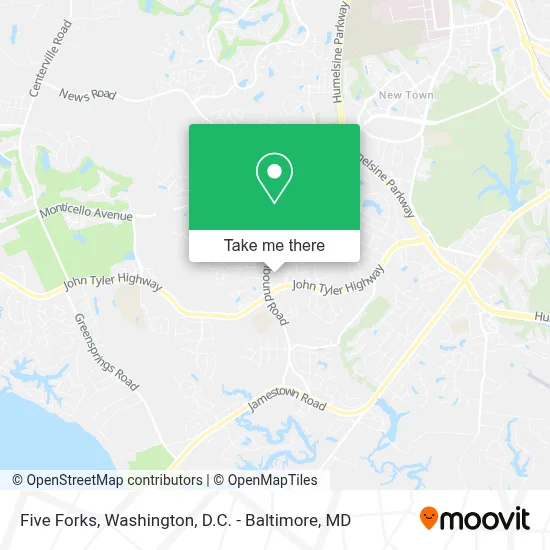 Five Forks map